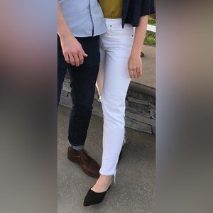 Vintage Levi's White High Waisted cutoff jeans